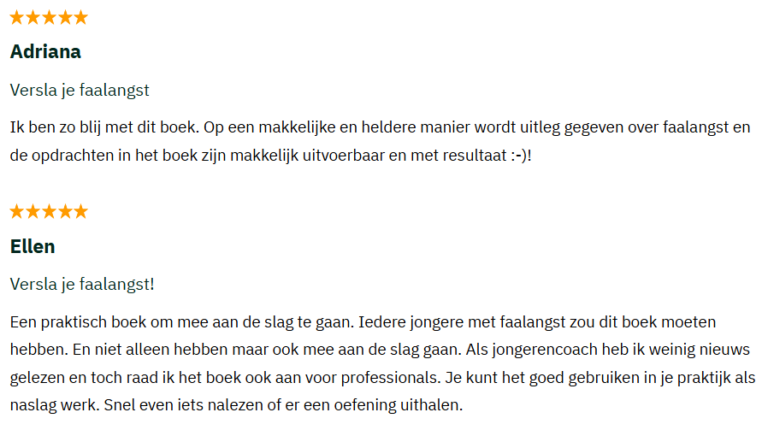 recensie versla je faalangst